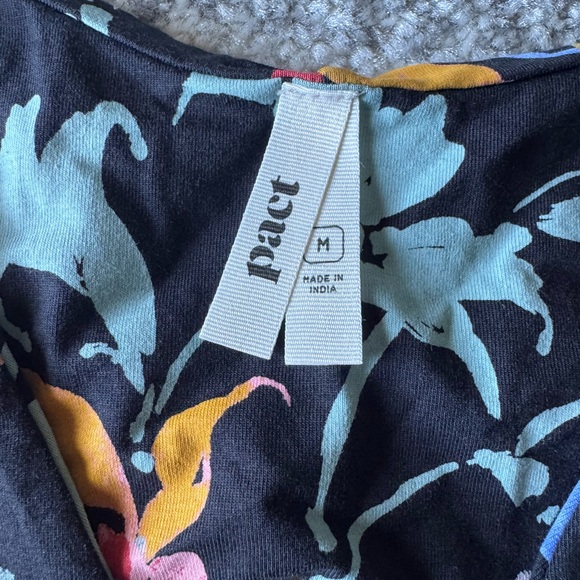 Pact Black Floral Midi Dress - Picture 3 of 8